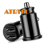 2X 5A Schnellladegerät Mini Dual USB Autoladegerät + Kabel für Handy Top Quality