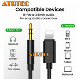 3,5mm Aux Kabel Klinke Stecker für iPhone 6/7/8/X/XR/XS/11/12/13/14 1M