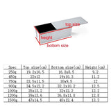 Cake mold baking tool with lid Six sizes Aluminum alloy Toast box Bread Loaf Pan