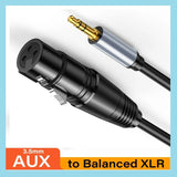 XLR-Buchse auf AUX 3,5 mm Kabel für Computer, Telefon, Lautsprecher, Verstärker
