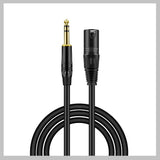 1M Klinke 6,35 TRS auf XLR Kabel, Symmetrisches 6,35 mm Stereo Klinke auf XLR