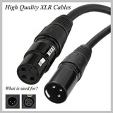 XLR Cable Audio Line 3Pin XLR Male to Female Microphone Extension Cable