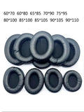 Oval ohrpolster für Kopfhörer Covers Sponge Leder Schwarz Universal Earpads