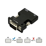 HDMI to VGA Adapter 1080p Converter HDTV for Beamer PC Laptop 3,5mm Audio cable