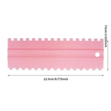 4Pcs/Set Plastic Double Sided Tooth Cake Scraper Pattern Cream Scraper