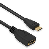 Mini HDMI-compatible to HDMI-compatible Male-Female Adapter Cable Convertor