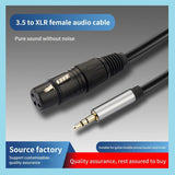 3,5 mm Kabel XLR-Buchse auf AUX für Computer, Telefon, Lautsprecher, Verstärker