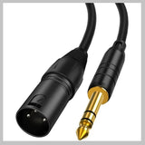 Klinke 6,35 TRS auf XLR Kabel, Symmetrisches 6,35 mm Stereo Klinke auf XLR 1M