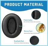 Ohrpolster kompatibel mit Sennheiser HD 450BT, HD 4.50BT, HD 4.50BTNC (Schwarz)
