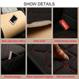 Large Flax Car Seat Cover Protector Linen Front Rear Back Cushion Protection