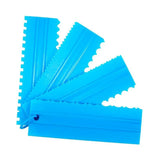 4Pcs/Set Plastic Double Sided Tooth Cake Scraper Pattern Cream Scraper