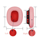 1 Paar Ersatz Ohrpolster für Apple AirPods Max Kopfhörer earpad Rot