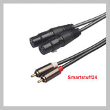 Audio Anschluss Mic Dual RCA Auf XLR Kabel 2 RCA Auf 2 XLR Männlich Hifi Stereo