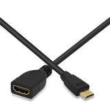 Mini HDMI-compatible to HDMI-compatible Male-Female Adapter Cable Convertor