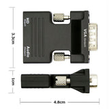 HDMI to VGA Adapter 1080p Converter HDTV for Beamer PC Laptop 3,5mm Audio cable