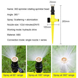 360 grad Automatische Sprinkler Einstellbare Spray Düsen für Garten Rasen