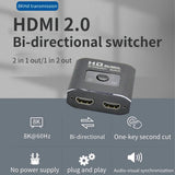 HDMI Switch HDMI Splitter HDMI switcher HD TV/Fire Stick/Xbox/PS4/5 2 in 1 out