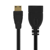 Mini HDMI-compatible to HDMI-compatible Male-Female Adapter Cable Convertor