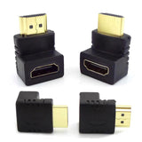 2X HDMI Male to HDMI Female HDMI 90° degree Winkel Adapter HDMI Elbow 2 PCs
