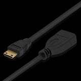 Mini HDMI-compatible to HDMI-compatible Male-Female Adapter Cable Convertor