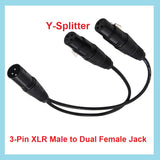 Y-Splitter Verlängerungsadapter 3-poliger XLR-Stecker auf Dual-Buchse kabel