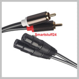 Câble double RCA vers double XLR mâle connecteur audio stéréo Hifi micro