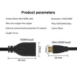 Mini HDMI-compatible to HDMI-compatible Male-Female Adapter Cable Convertor