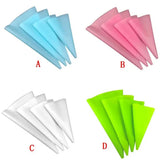 4Pcs/Set Silicone Pastry Bag Tips Cake Icing Piping Cream Cake Decorating Tools