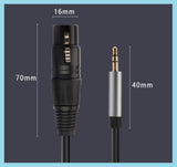 XLR-Buchse auf AUX 3,5 mm Kabel für Computer, Telefon, Lautsprecher, Verstärker