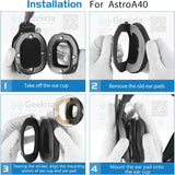 Ersatz Ohrpolster für Kopfhörer  Astro A10 / A30 / A40 / A50 GEN3 G Schwarz Paar