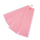 4Pcs/Set Plastic Double Sided Tooth Cake Scraper Pattern Cream Scraper