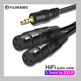 XLR Cable 3.5mm to XLR Aux Audio Cord TRS Stereo Male to 2XLR Male 1-5m