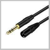 1M Klinke 6,35 TRS auf XLR Kabel, Symmetrisches 6,35 mm Stereo Klinke auf XLR
