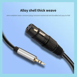 3,5 mm Kabel XLR-Buchse auf AUX für Computer, Telefon, Lautsprecher, Verstärker