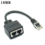 RJ45 Ethernet Splitter Verteiler 1 auf 2 Netzwerkadapter, Buchse Adapterkabel