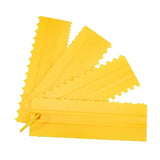 4Pcs/Set Plastic Double Sided Tooth Cake Scraper Pattern Cream Scraper