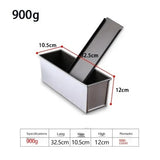 Cake mold baking tool with lid Six sizes Aluminum alloy Toast box Bread Loaf Pan