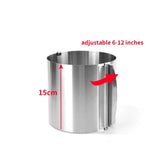 Cake Rings For Baking 430 Stainless Steel 6-30cm Rustproof Adjustable With Scale