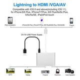 iPhone auf VGA Audio HDMI Adapter Für iPhone X 6 7 8 Plus iPad Konverter TOP