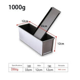 Cake mold baking tool with lid Six sizes Aluminum alloy Toast box Bread Loaf Pan