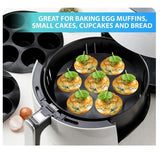 7 Cups Muffin Pans Airfryer Silicone Cupcake Mold for 3.5 to 5.8 L Non Stick