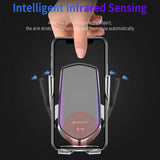 Clamping Wireless Charger Auto KFZ Handyhalterung Infrarotsensor Stand 10W