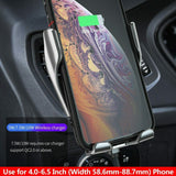 Clamping Wireless Charger Auto KFZ Handyhalterung Infrarotsensor Stand 10W