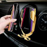 Clamping Wireless Charger Auto KFZ Handyhalterung Infrarotsensor Stand 10W