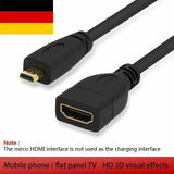 Fsu HDMI Male To HDMI Micro Typed Adapter Cable Convertor 1080P 15cm Cable