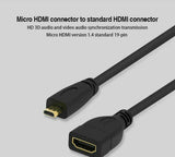 Fsu HDMI Male To HDMI Micro Typed Adapter Cable Convertor 1080P 15cm Cable