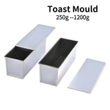 Cake mold baking tool with lid Six sizes Aluminum alloy Toast box Bread Loaf Pan