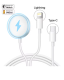2 in 1 Ladekabel für iWatch Series Magnetischer Ladegerät Apple Watch Top Type c
