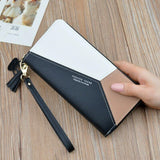 Leder Geldbeutel Frauen lange Geldbörse Portemonnaie Kartenhalter women wallet