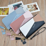 Leder Geldbeutel Frauen lange Geldbörse Portemonnaie Kartenhalter women wallet